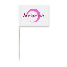 Sweet Moon Dates Together Toothpick Flags Marker Topper Party Decoration
