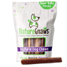 Nature gnaws Bâtonnets pour grands chiens - Os de boeuf naturel premium - Friandises durables pour mâcheurs agressifs
