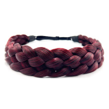 TOECWEGR 5 Strengen Synthetisch Haar Gevlochten Hoofdband Haarstuk Classic Chunky Breed
