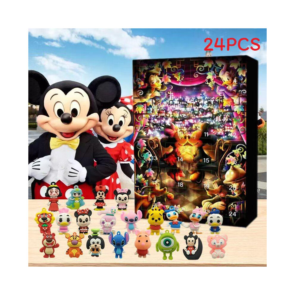(Style D) Christmas Blind Box Mickey Figure 24pcs Model Kids Toy Xmas Festival Gift-image-OPC-PFM52MW-NEW