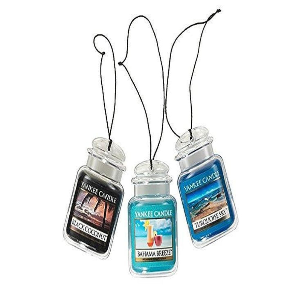 Yankee Candle Car Air Fresheners  Hanging Car Jar Ultimate 3-Pack  Neu