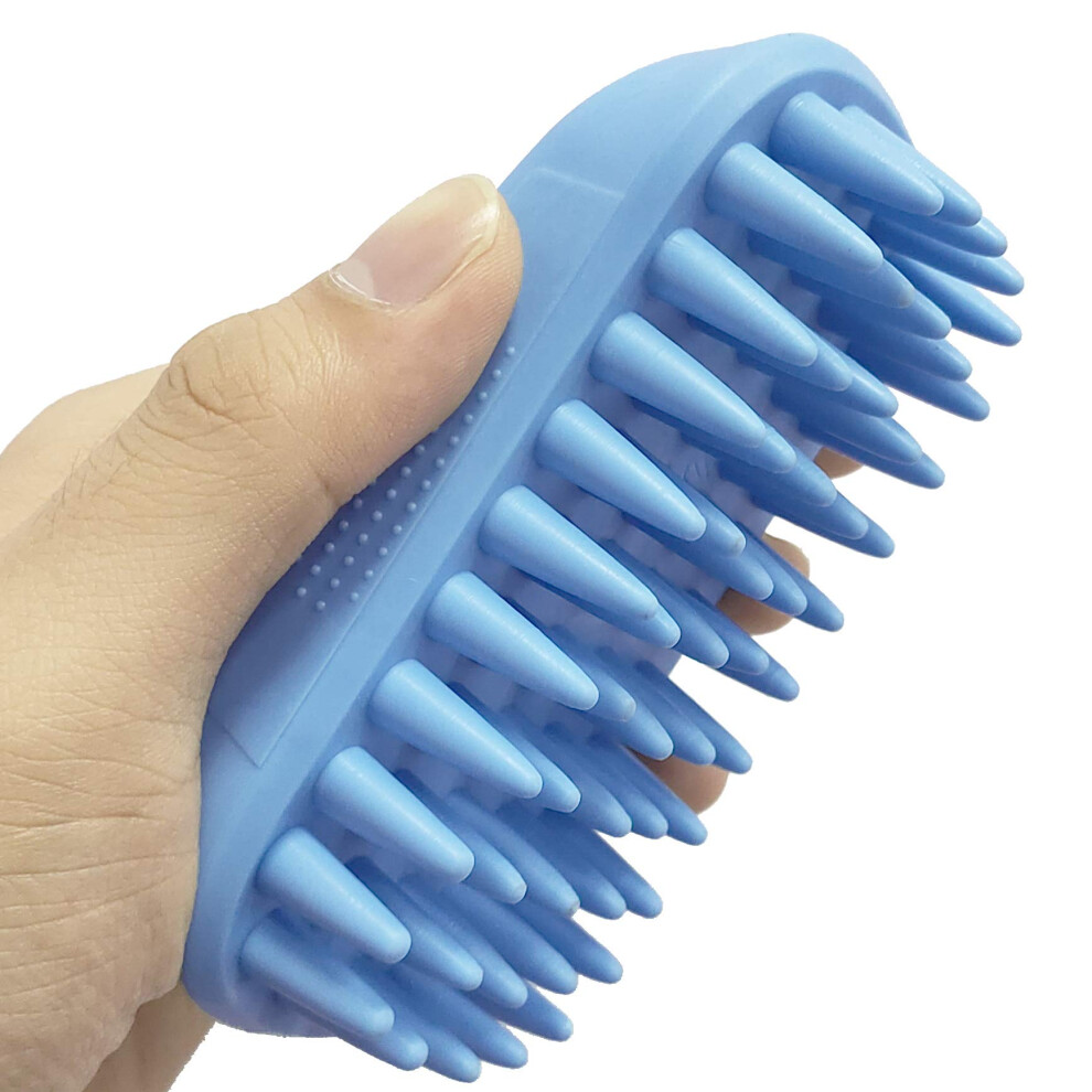 Pet Silicone Shampoo Brush for Long & Short Hair Medium Large Pets Dog