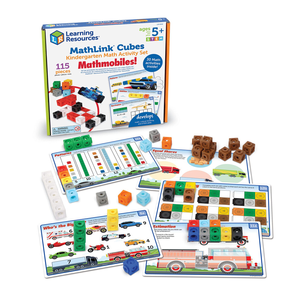 Learning Resources MathLink Cubes Kindergarten Math Activity Set: Math