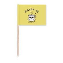 Tea Cup Drinking Sunglassess Party Toothpick Flags Marker Topper Party Decoration