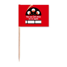 The Sun Will Shine Again Art Deco Fashion Toothpick Flags Marker Topper Party Decoration