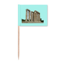 Temple Building Antiquity Toothpick Flags Marker Topper Party Decoration