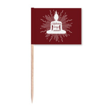 Thoughts Meditation Knowledge Acquisition Toothpick Flags Marker Topper Party Decoration