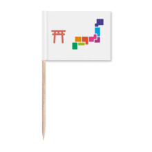Temple Japanese Traditional  Tokyo Toothpick Flags Marker Topper Party Decoration