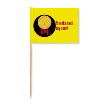 To Make Each Day Count Art Deco Fashion Toothpick Flags Marker Topper Party Decoration