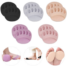Metatarsal Pads i Honungskombinationsväv, Osynliga Strumpor för Kvinnor och Män, 5 Färger (5 Par)