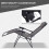 Outsunny Outsunny 3PC Zero Gravity Chairs Sun Lounger Table Set W/ Cup Holders Dark Grey 3