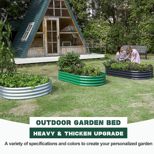 Land Guard Galvanized Raised Garden Bed Kit  Galvanized Planter Raised 2