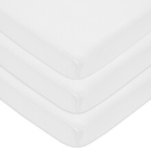 American Baby Company 3-Pack 100% Katoen Fitted Mini Crib Lakens 38" x 24" - Zacht & Ademend
