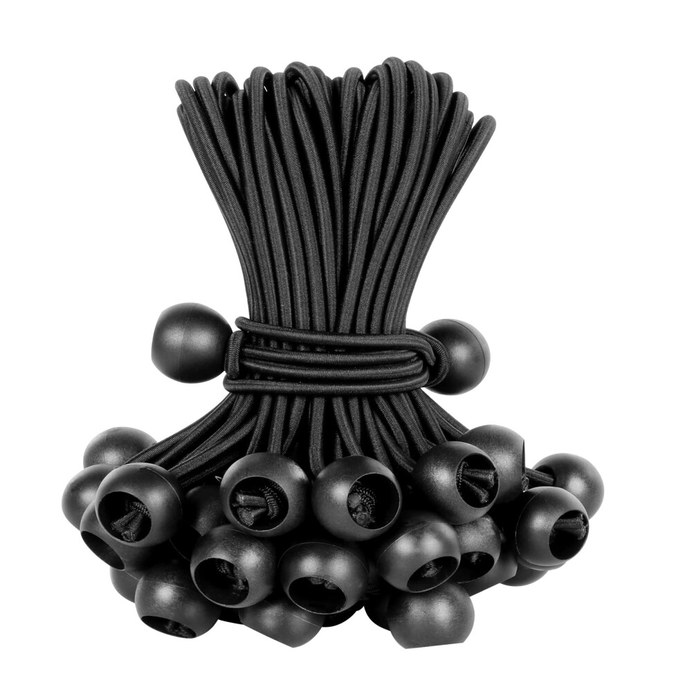 Ball Bungee Cords 6 Inch Bungee Cord With Balls 50 Pcs Heavy Duty Bungie Cord Balls Canopy Tarp Tie Down Bungee Balls For Camping Shelter Cargo Tent 764735779418