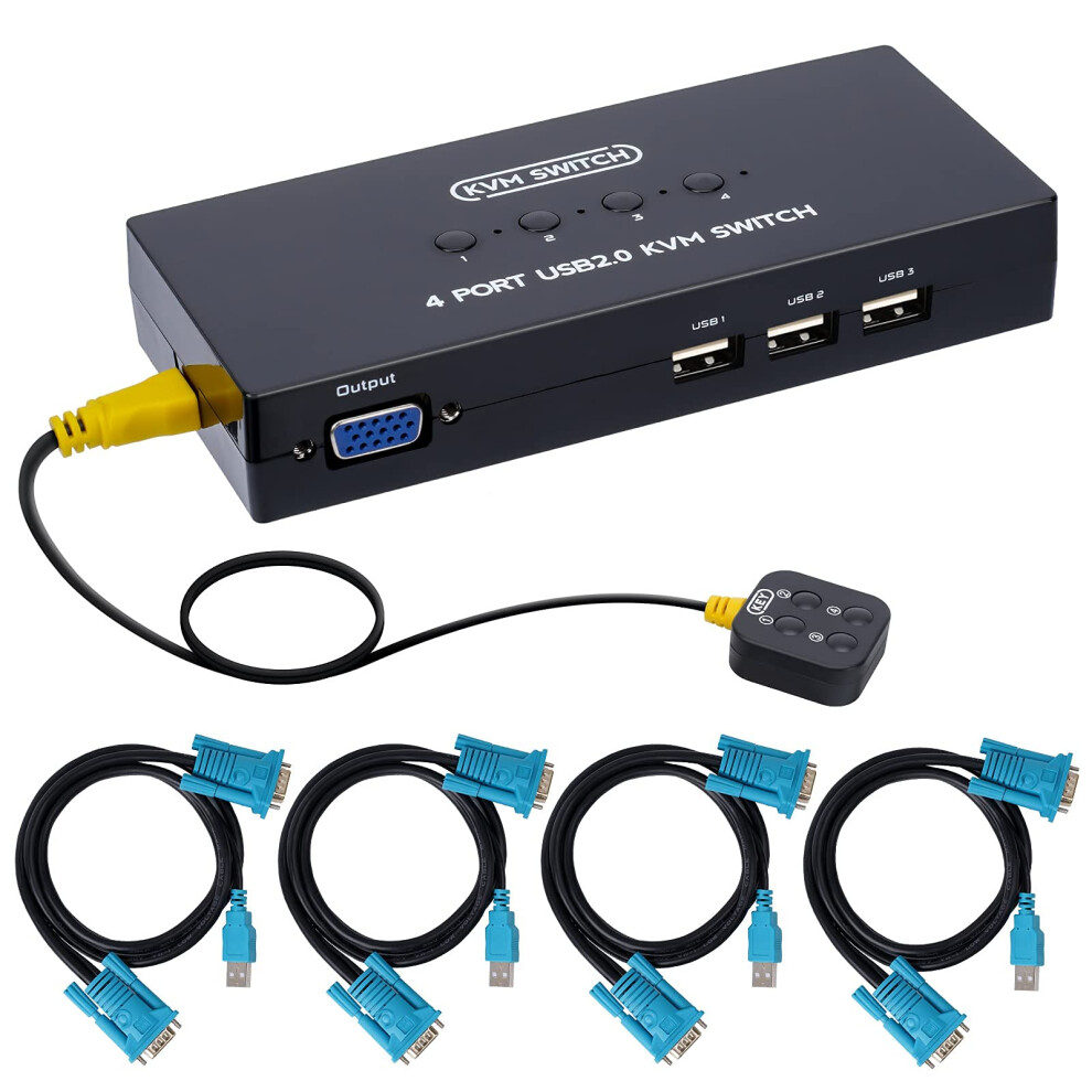 Photos - KVM Switch DGODRT VGA  4 Port USB VGA er for 4 Computers Sha KS204V