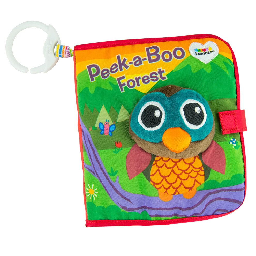 Lamaze Peek-A-Boo Forest Soft Baby Book - Clip-On Cloth Book - Washabl