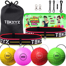 TEKXYZ Boxing Reflex Ball Family Pack 4 diverse palle da boxe con He