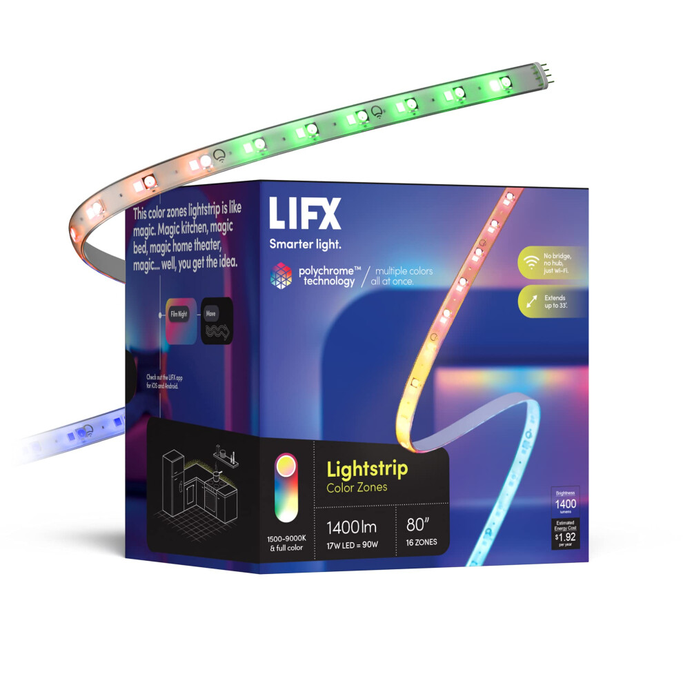 LIFX Lightstrip color Zones  Wi-Fi Smart LED Light Strip  Full color w