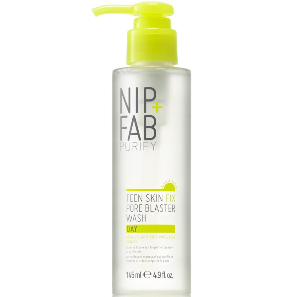 Nip + Fab Teen Skin Fix Pore Blaster Day Face Wash with Wasabi Extract and Vitamin E cleansing Micellar gel Facial cleanser for Oil control  Refining