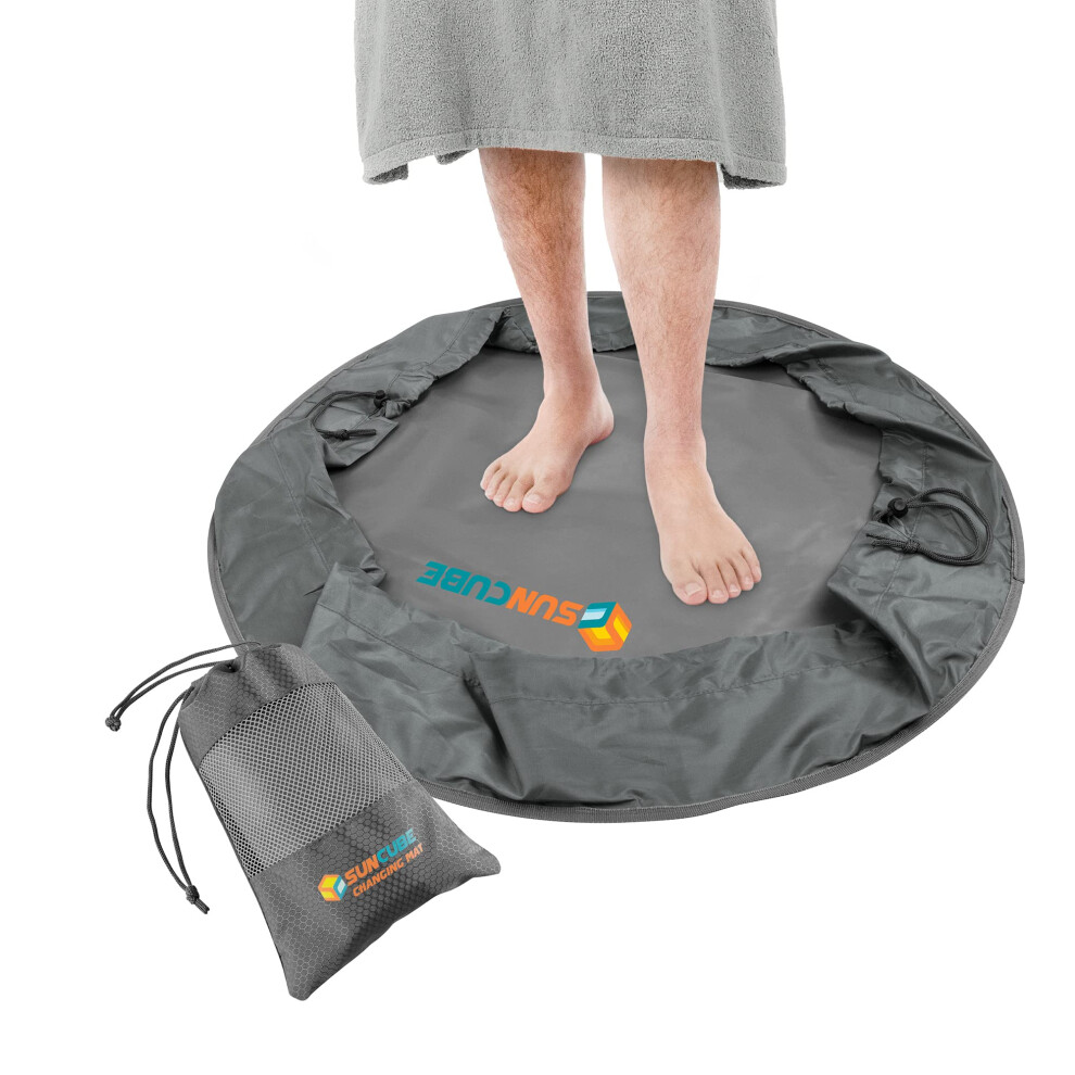 SUN CUBE Wetsuit Changing Mat Waterproof Surf Bag Drawstring Wetsuit Bag Surfing Accessories for Kayakers Dry Bag for Beach Durable Compact No Le