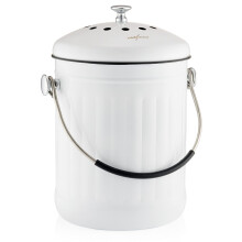 RED FACTOR Premium Compost Bin for Kitchen Countertop - Stainless Stee