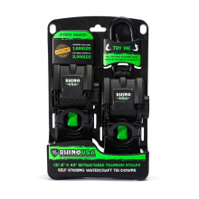 Rhino USA Retractable Transom Tie-Down Straps (2-Pack) - 3 000lb guara