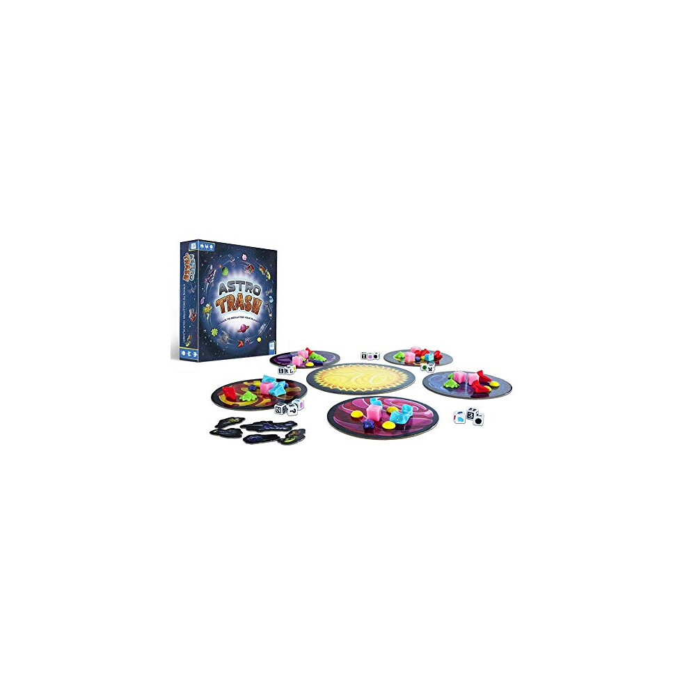 Usaopoly Astro Trash Family Board Game | Fast Paced Family Dice Board