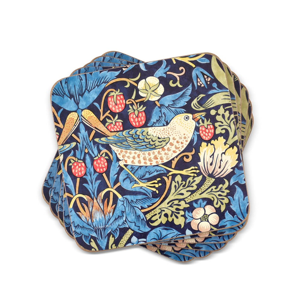 Pimpernel Morris & Co Strawberry Thief Blue Collection Coasters  Set o