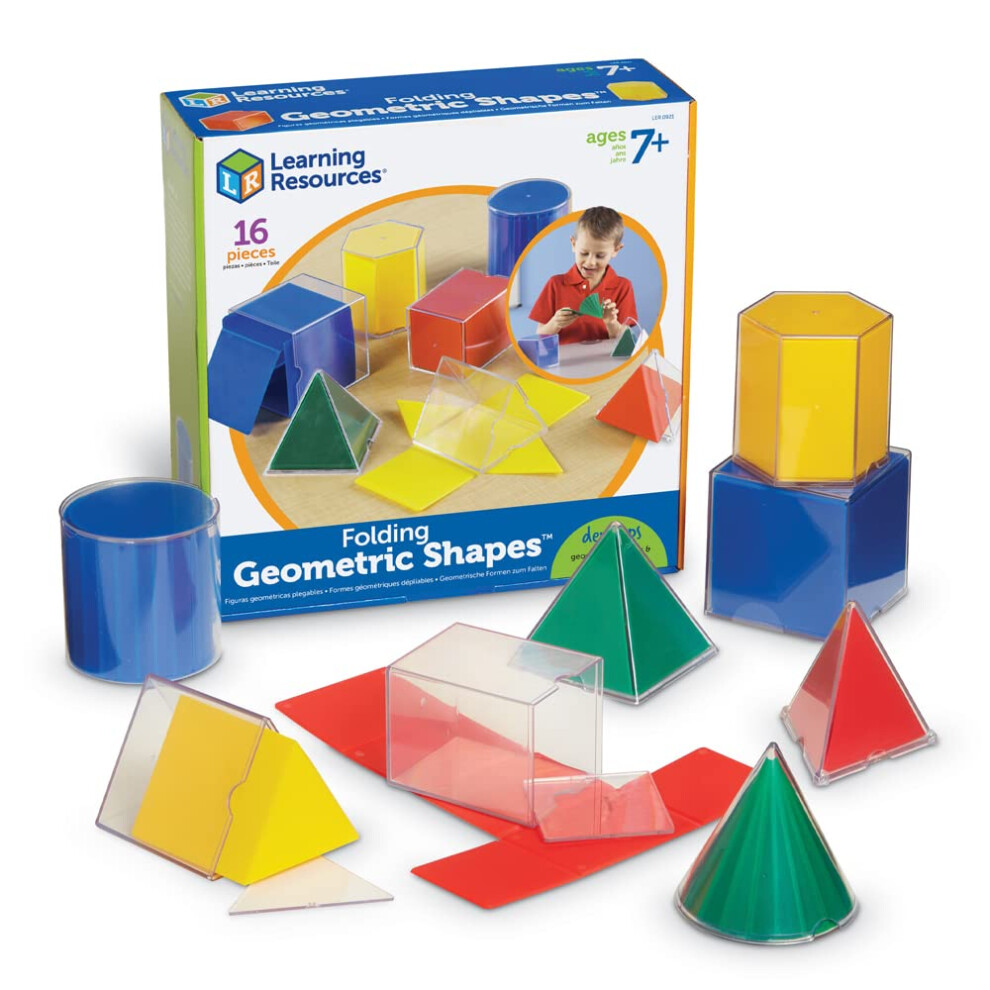 Learning Resources Folding Geometric Shapes - 16 Pieces Ages 7+ Geome
