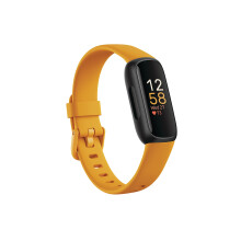 Fitbit Inspire 3 Fitness-Tracker mit Stressmanagement, Schlaftracking und 24/7 Herzfrequenz, Morning Glow/Black, One