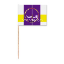 War Will Never Changes Art Deco  Fashion Toothpick Flags Marker Topper Party Decoration