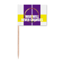 War Will Never Changes Art Deco Fashion Toothpick Flags Marker Topper Party Decoration