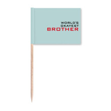 World's Okayest Best Quote Toothpick Flags Marker Topper Party Decoration