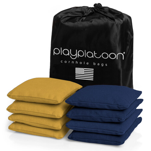 Play Platoon Sacchetti per Cornhole Resistenti alle Intemperie - Set da 8 Sacchetti Regolamentari