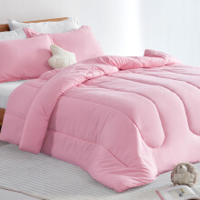 SLEEP ZONE Ensemble de Couette Enfant Rose Taille Full/Queen - Super Doux & Imprimé Mignon 3 Pièces Toutes Saisons