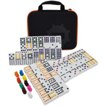 Kalolary Double 12 Mexican Train Dominoes  91 Tiles Dot Dominoes Games