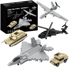 Apostrophe Games 5 Military Building Block Sets (665 Pieces) F-22 Rapt