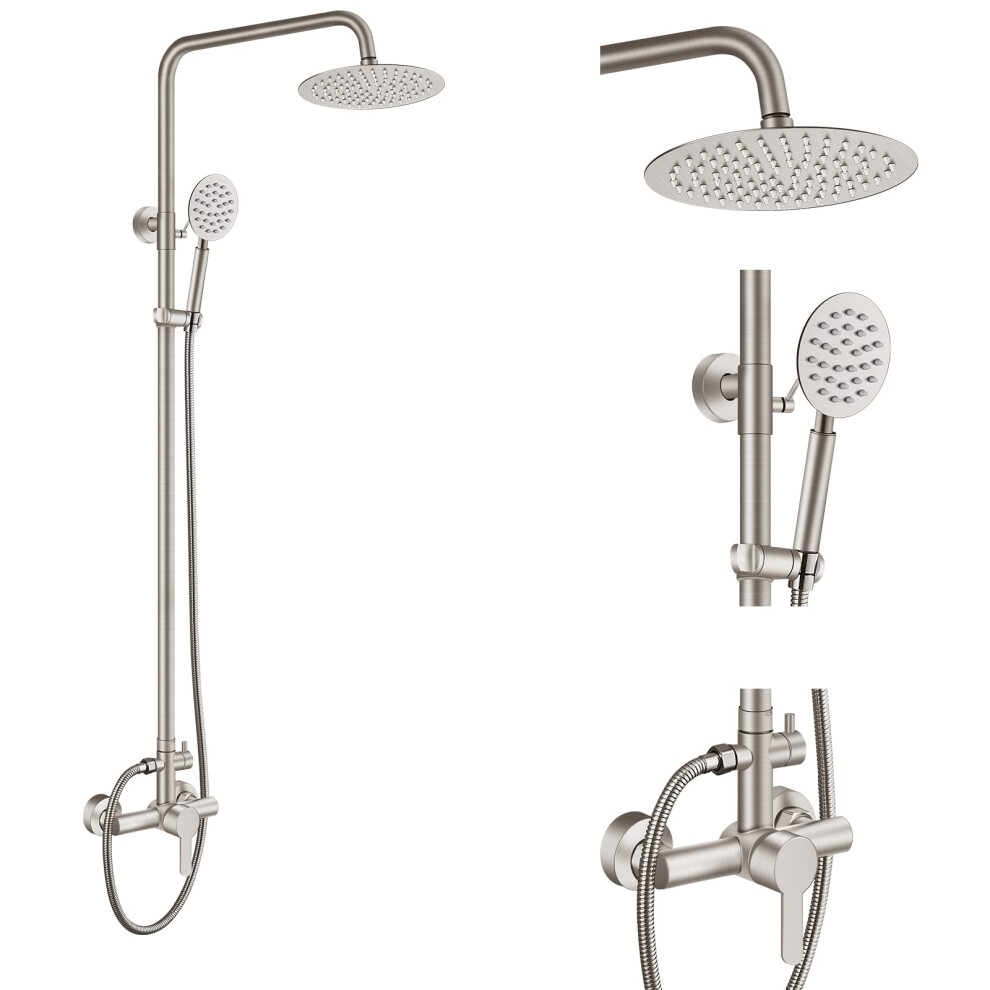 Aolemi Outdoor Shower Fixture SUS304 Shower Faucet Combo Set Stainless