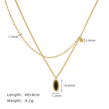 (18K gold plated) Elegant ladies light luxury 18K gold plated clavicle necklace