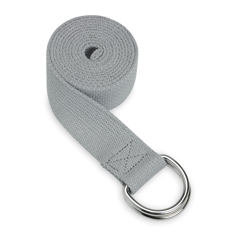 Gaiam Yoga Strap (6ft) Stretch Band with Adjustable Metal D-Ring Buckl