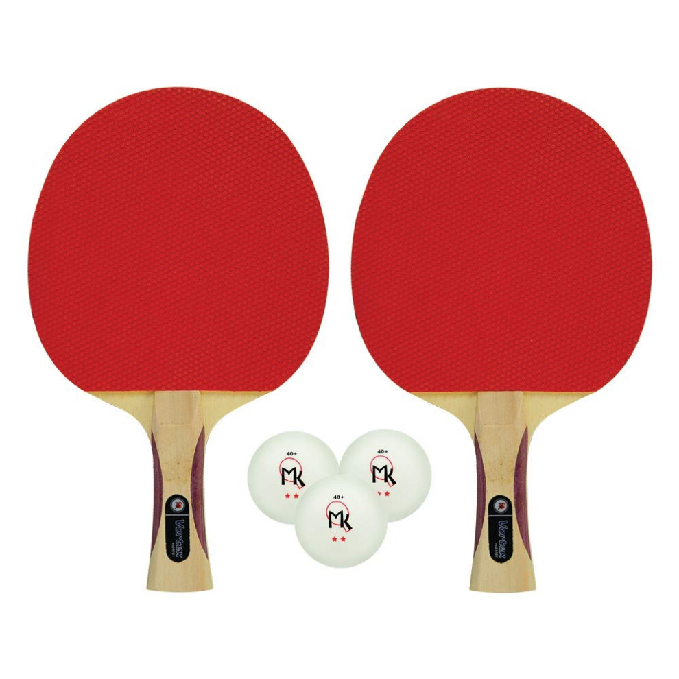 Martin Kilpatrick Vortex Table Tennis Racket 2-Player Set  Pips-Out wi