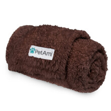 Couverture Fluffy PetAmi pour Chiens Petits Moyens Grands, Douce et Chaude en Polaire Sherpa