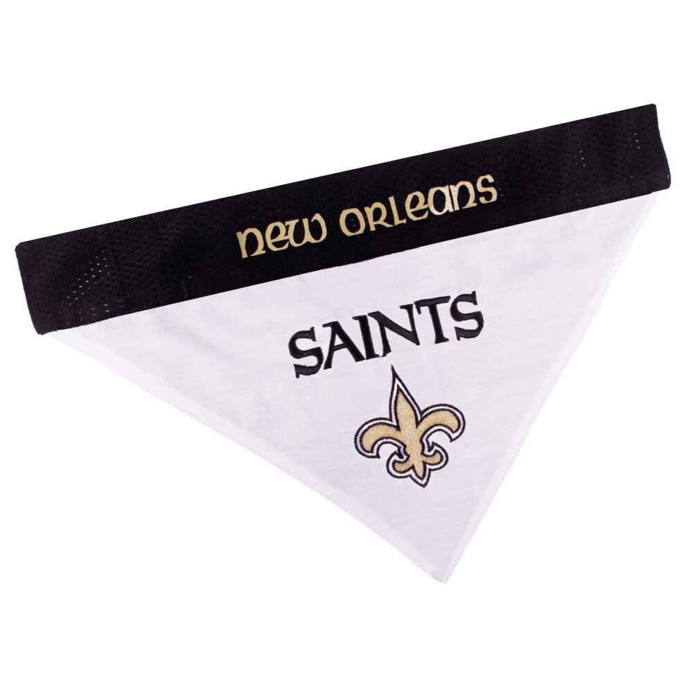 Pets First NFL DOG BANDANA - NEW ORLEANS SAINTS REVERSIBLE PET BANDANA