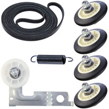 Lunarlipes Kit Rulli Asciugacapelli Aggiornato Compatibile con le Parti delle Asciugatrici LG Kenmore Include Rullo Tamburo 4581EL2002C Cintura A