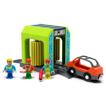 Wooden Train Accessories Car Washer for Railroad Train Track Train To