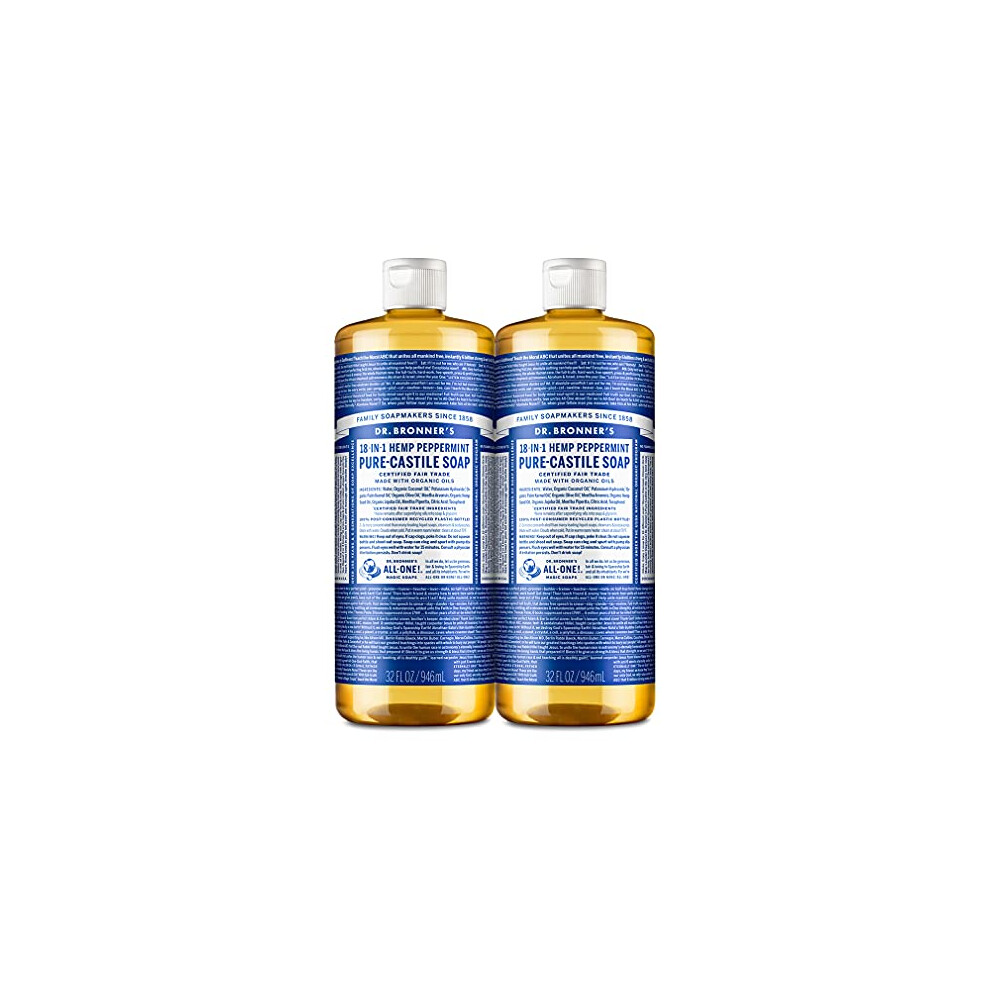 Dr. Bronner s - Pure-Castile Liquid Soap (Peppermint  32 ounce  2-Pack