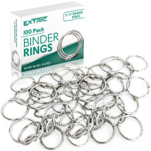 Binderinge, 3/4 Zoll - 100 Pack Metallringe, schwere Stahlbuchringe - für Papier, Schlüsselringe, Indexkarten