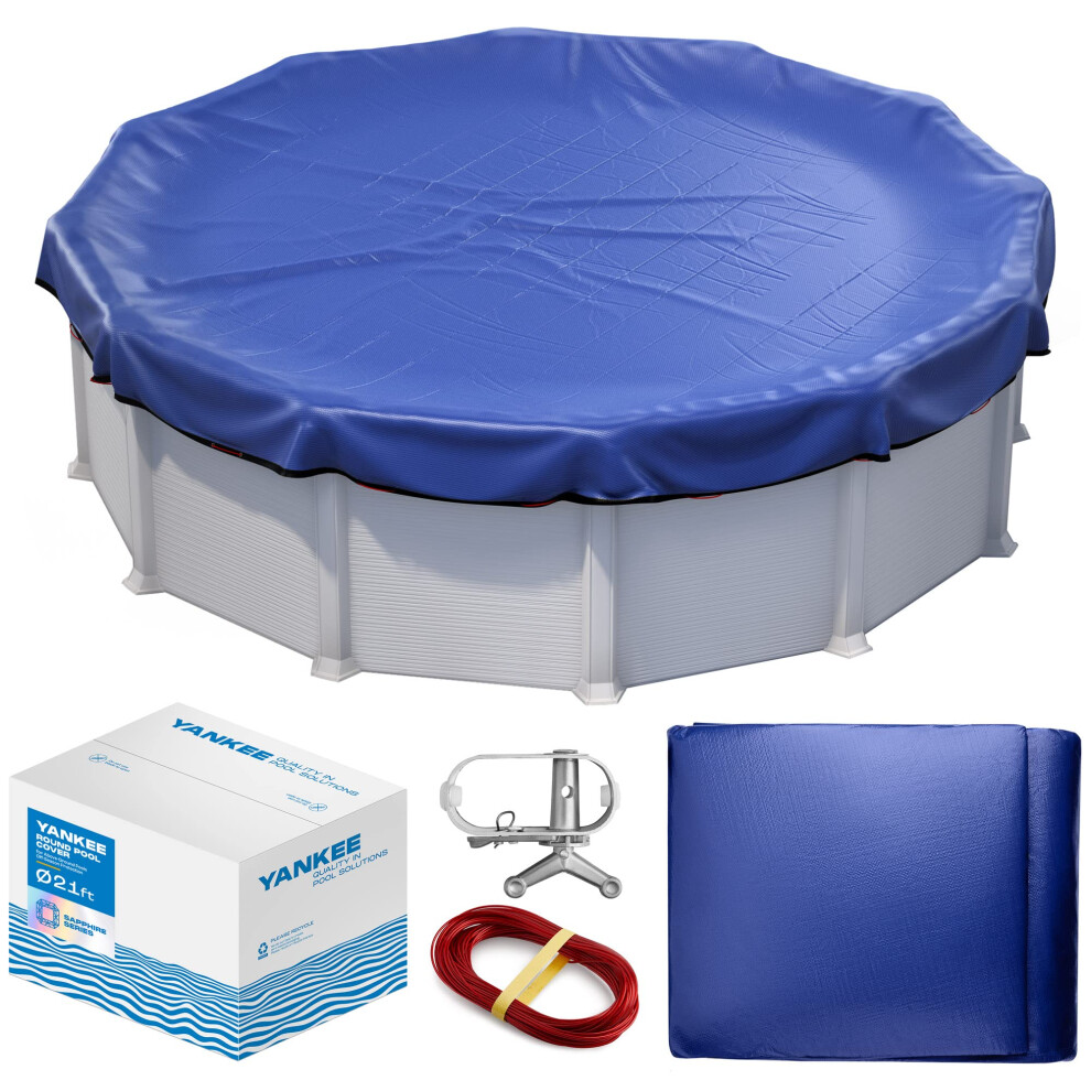 21 ft Round Pool Cover  Extra Thick & Durable Above-Ground Pool Cover