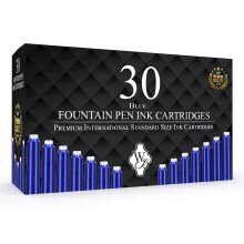 Wordsworth & Black Fountain Pen Ink Refills - Set of 30 Blue Ink Cartr