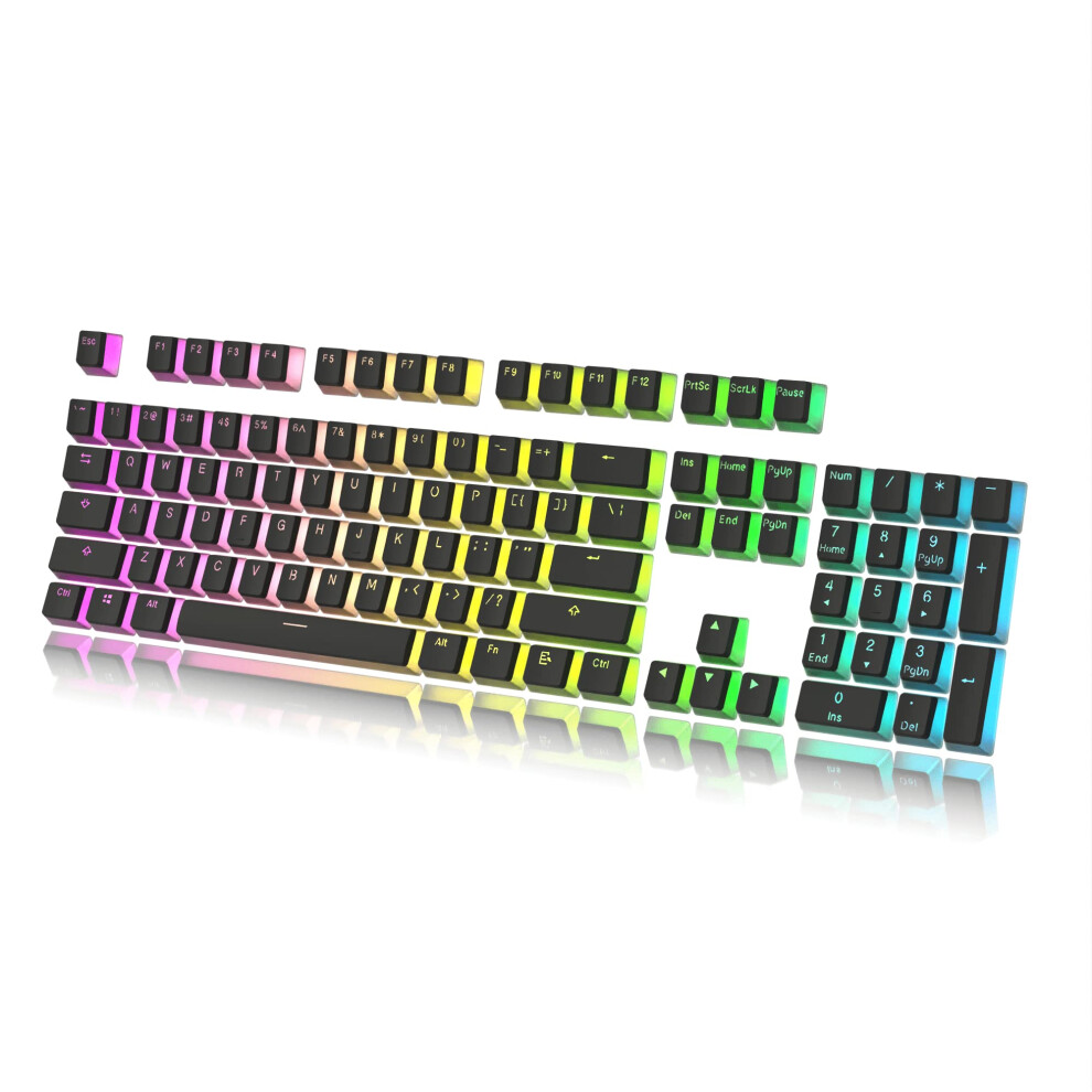 Hk Gaming Pudding Keycaps Set Doubleshot Pbt Keycap Set Full 108 Oem 4895233300012